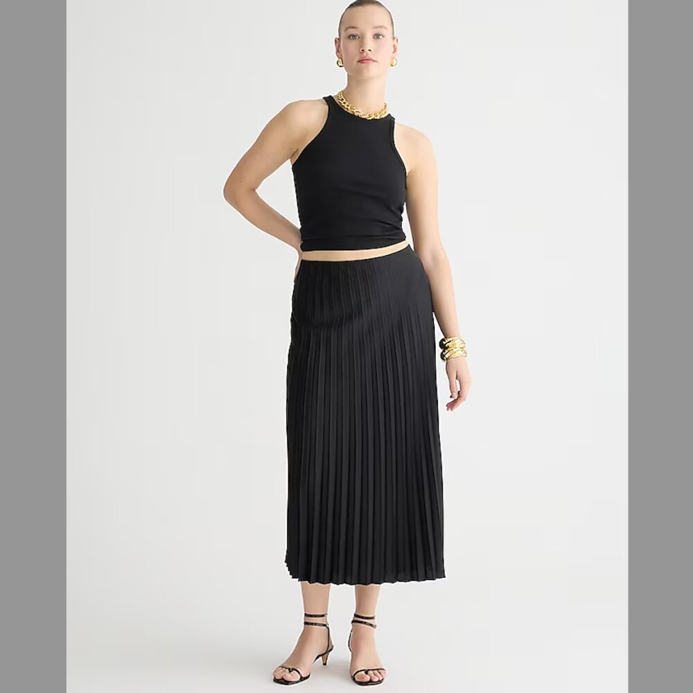J. Crew Gwyneth Pleated Slip Skirt NWT